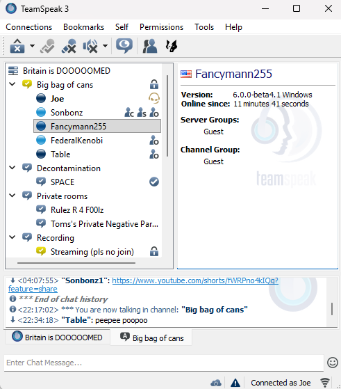our teamspeak server